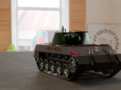 Tank Lowpoly Low-poly 3D model