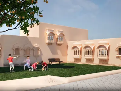 indian jodhpuri stone jharokha Low-poly 3D model