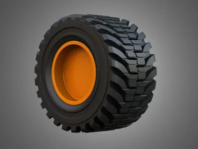 H21D Forestry Harvester Wheel and Tire 3D model
