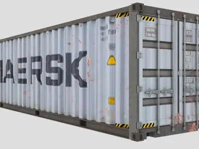 Cargo Shipping Container 3D model 04 Low-poly 3D model