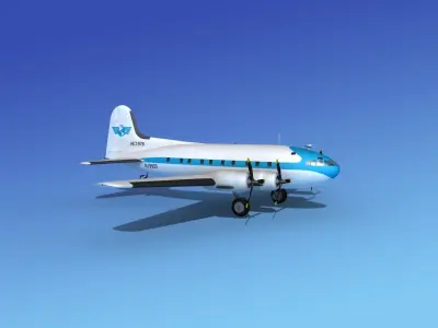 Boeing 307 Stratoliner IA 3D model