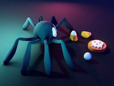 Spider 3d Low-poly 3D model