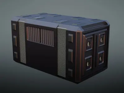 Container box Low-poly 3D model