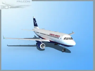 Falcon3D A319 Hamburg Airways 3D model