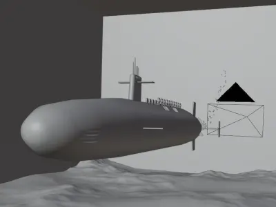 Submarine Animation 3D model