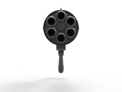 Big Baby Revolver from the movie Hellboy 2 The Golden Army 2008 3D model