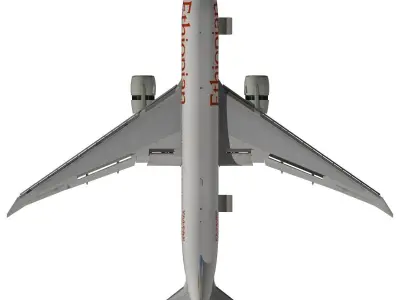 Boeing 777-200LR Ethiopian Airlines  3D model
