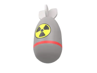Nuclear Bomb v1 002 Low-poly 3D model