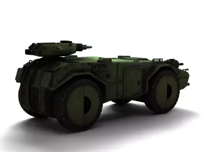 Apc755 Rigged Armored Personnel Carrier 3D Model  3D model