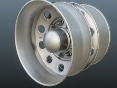 10 LUG ALCOA MILLED WHEELS 3D model