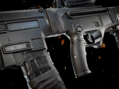 TavorX95 sniper rifle in call of duty blackout Low-poly 3D model