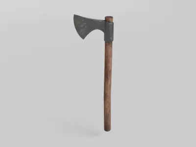 3D Medieval One Handed Axe Game Ready PBR Low-poly 3D model