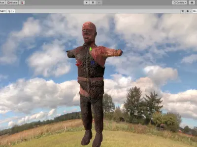 Bad Corpse Torn Soldier Gore Man Low-poly 3D model