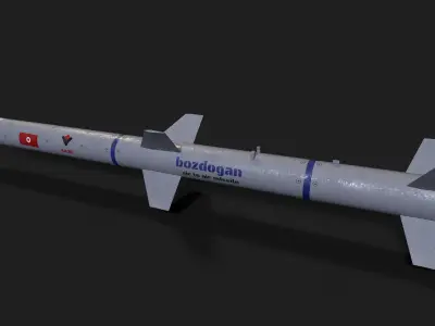 Bozdogan air to air missile Low-poly 3D model