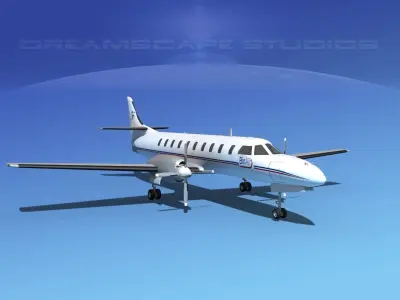 Swearingen SA226 Metroliner BinAir 3D model