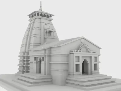 Kedarnath Temple 3D model