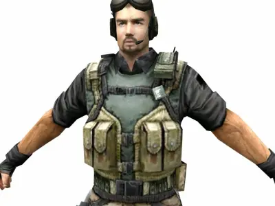 R8 Army Soldier Low-poly 3D model