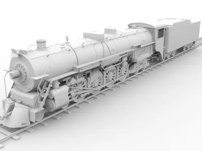 Steam locomotive 3D model