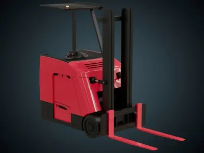 Forklift 2A Low-poly 3D model