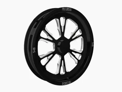 FTD Customs T45 Exhile dragster front wheel Low-poly 3D model