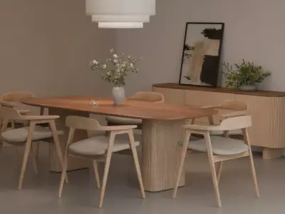 Dining Room Pack 01 Free 3D model