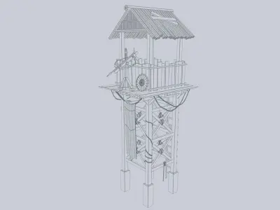 Watchtower Low-poly 3D model