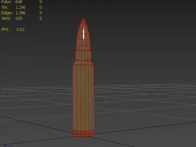300 Savage Ammo Low-poly 3D model