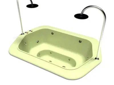 White Minimalist Jet Bathrub 3D model