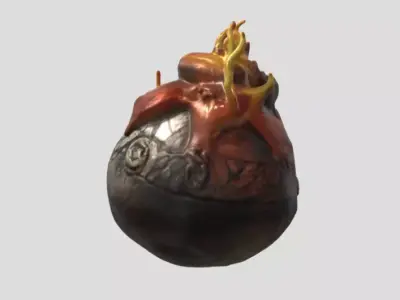 Flame Grenade by Tripo Free low-poly 3D model