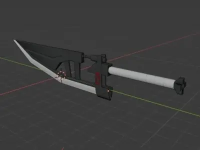 Futuristic Black Sword Free 3D model