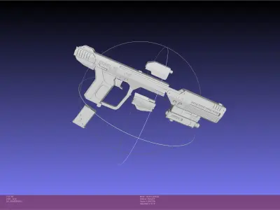 Halo ODST Socom Pistol Modular Shape 3D model