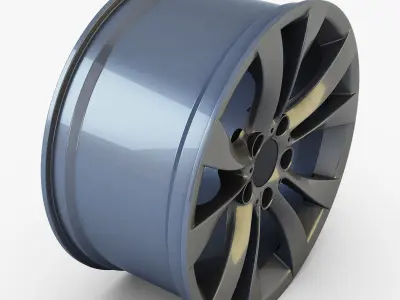 Style 227 wheel ferric gray Mid Poly Low-poly 3D model