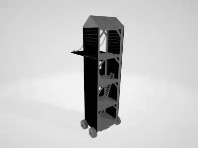 Siege Tower Low-poly 3D model
