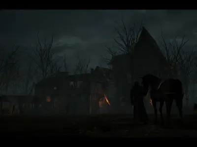 Dark Medieval Environment Megapack Modular with Full Interiors Low-poly 3D model