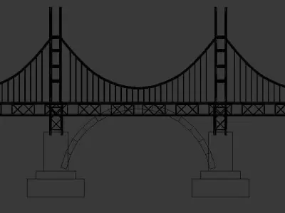 San Francisco Bridge in 3D United States Free 3D print model