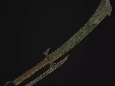 Orc Sword Low-poly 3D model