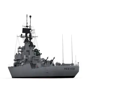 CG 24  -  USS Reeves Low-poly 3D model