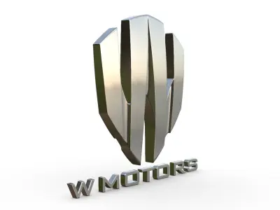 w motors logo 3D model