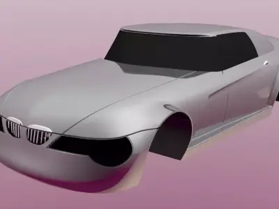 Car silver Free 3D model