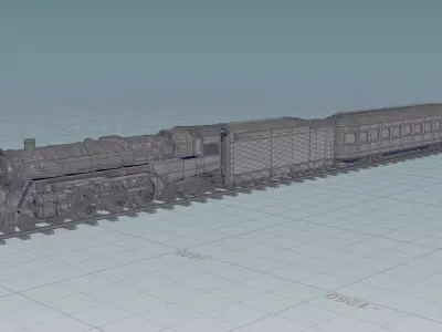 Berkshire Steam Locomotive 3D model