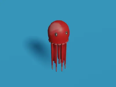 Cute low poly Jellyfish Low-poly 3D model