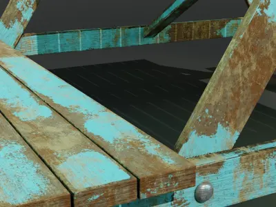 Picnic Table Free low-poly 3D model get