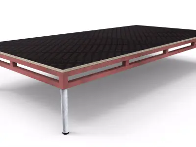 Steel Deck - 2m x 1m 3D model