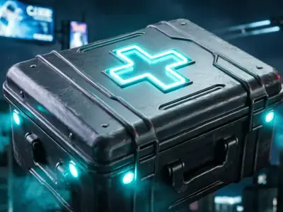 Futuristic Health Pack Energy Loot Box Low-poly 3D model