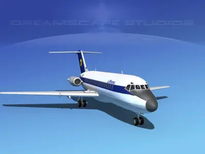 Douglas DC-9-20 Lufthansa 3D model