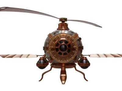 3D Steampunk Helicopter 3D model