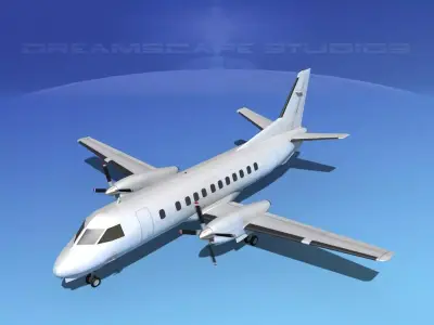 SAAB 340 Bare Metal 3D model