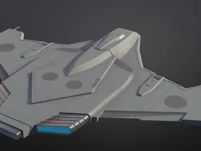 Surveyor Spaceship Low-poly 3D model