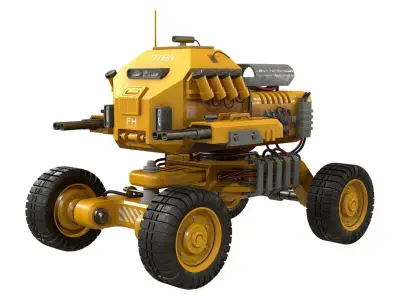 UGV Concept-1-Yellow 3D model