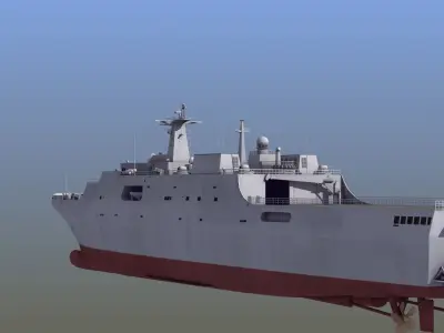 Type 071 Assault Ship 3D model
